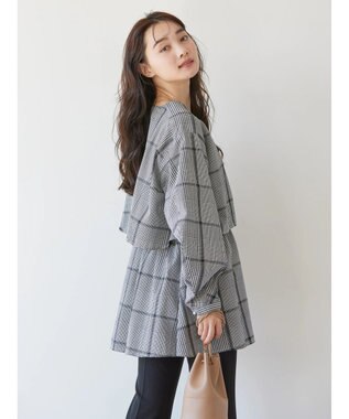 AMERICAN HOLIC サッカーワントーンティアードチュニック Gingham Check