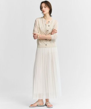 23区 レース プリーツスカート オフ系