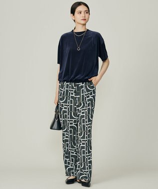 自由区 L 【SHIHOさん着用】シアーベロア カットソー ネイビー