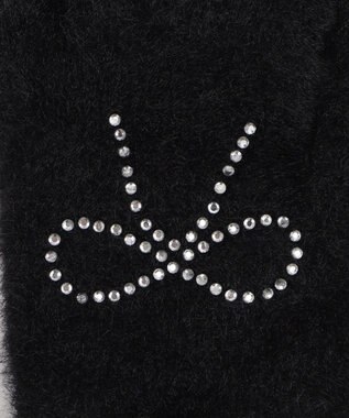 WEGO 【手袋】リボンラインストーングローブ ブラック