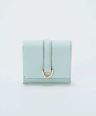 TOPKAPI 【TREASURE TOPKAPI】ソフトレザー ベルトデザイン 三つ折り財布　 ペールブルー