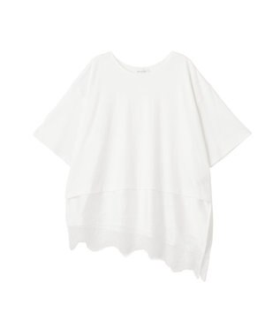 AMERICAN HOLIC レースドッキングＴシャツ Off White