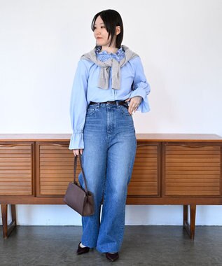 woadblue Marisol掲載＜坪田あさみさんコラボ＞SALUU サルー /デニムパンツ ミッドブルー MIDBLUE