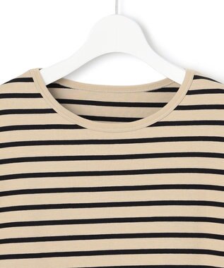 23区 L Armor-lux スムース カットソー ベージュ×ブラックボーダー