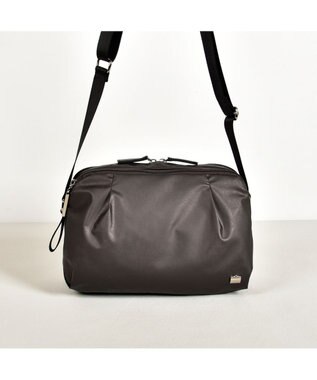 LA BAGAGERIE モノグラムデイリーショルダー ガンメタリック