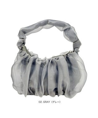 ROOTOTE 3640【メタリックレース】SC.ベビールー.チュールワンハンドル-A 02：グレー