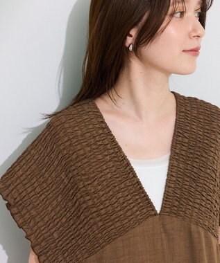 Green Parks シャーリングサロペット Brown