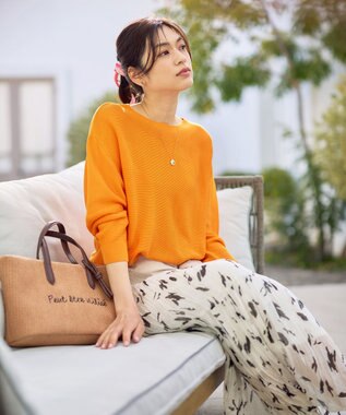 ANY アートドットプリントスカート オフベース