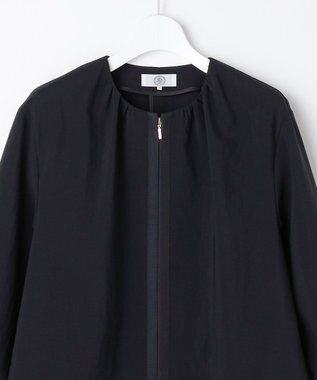 J.PRESS LADIES BREEZE COOL トロ ノーカラー ブルゾン ネイビー系