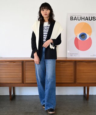 woadblue Marisol掲載＜坪田あさみさんコラボ＞SALUU サルー /デニムパンツ ミッドブルー MIDBLUE