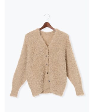 Te chichi シャギーVネックカーディガン キャメル