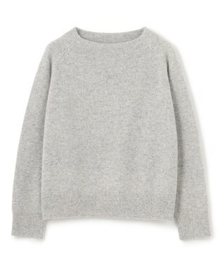 UNFILO カシミヤブレンド オフネックニット グレー