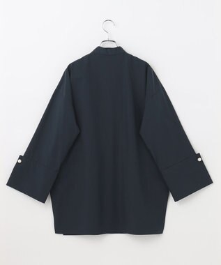 #Newans 【セレモニーにも】パールボタンビッグシャツ ネイビー系