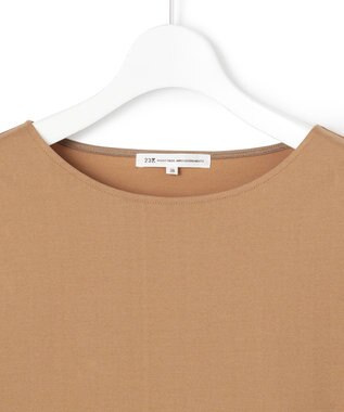 23区 L 【洗える】タックディテールプルオーバー ギャザー カットソー キャメル系