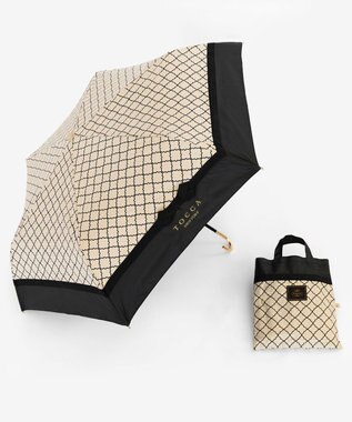  【晴雨兼用】【UVカット99.9%以上・遮光率99.9%・防水・ミニバッグ傘袋付き】CHECKER  CLOVER UMBRELLA 折り畳み傘