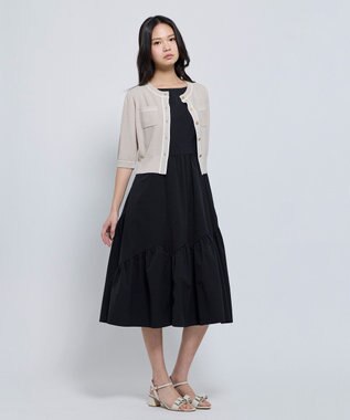 TOCCA HONEYCOMB MESH KNIT カーディガン ベージュ系