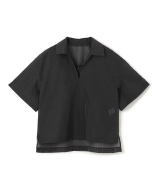 uncrave シアー オーガンジー ショート シャツ ブラック