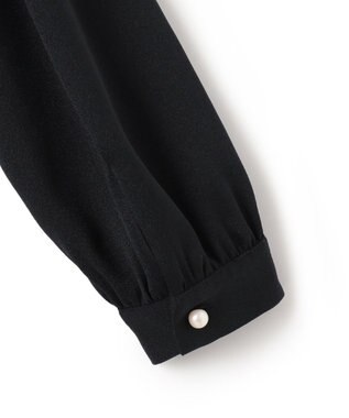 23区 【洗える】クリスタルアムンゼン ウエスト切り替え ワンピース ブラック系