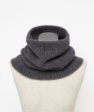 TOQUE 〈大草直子さんアドバイザー〉ベビーアルパカ×ウール縮絨ニットネックウォーマー チャコール