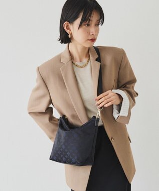 russet ナイロンジャガード2WAYミニショルダーバッグ(CE-1627) Black/Navy