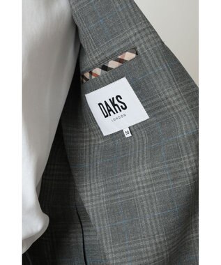 DAKS グレンチェックカーキジャケット グレー