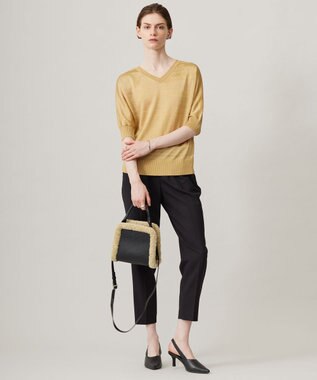 ICB 【洗える】レーヨンブレンド ドルマンスリーブニット クレイベージュ系