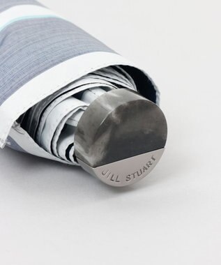 AURORA 【 JILL STUART（ジル スチュアート）】先染めボーダー晴雨兼用傘(折りたたみ傘) ネイビー