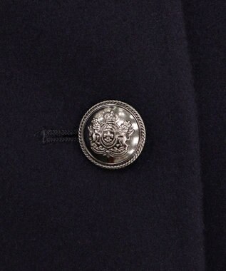 23区 S ウールリバー ノーカラーコート ダークネイビー系