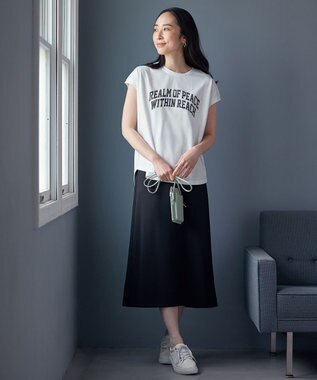 ANY 【接触冷感/UVケア】ノースリーブロゴTシャツ オフ