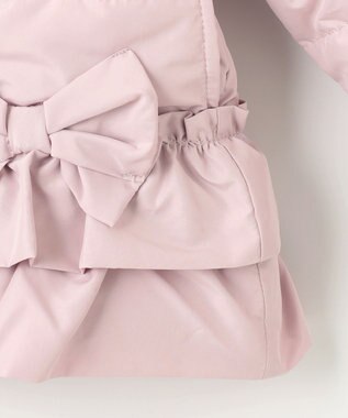 ANY KIDS 【洗濯機OK】中綿リボンコート ピンク