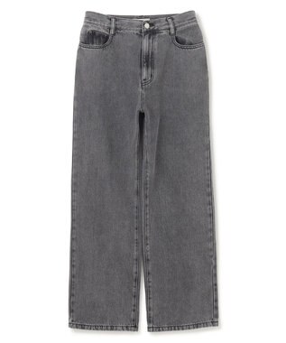 BEIGE， 【洗える・SPRiNG 3月号掲載】FICUS / デニムワイドストレートパンツ Slate