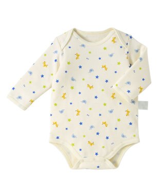 MIKI HOUSE HOT BISCUITS 【70-90cm】 長袖ボディシャツ２枚セット(かぶり仕様) 白×ＢＬ