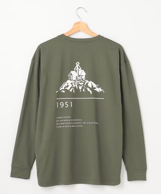 SHARE PARK MENS 【UNISEX】吸水速乾 LMCバックプリントロングスリーブTシャツ（L・XLサイズ） オリーブ