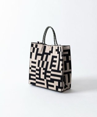 TRICOTE MOSAIC PATTERN PAPER BAG／モザイク柄ペーパーバッグ 99BLACK