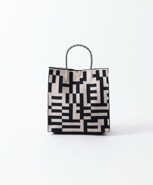 TRICOTE MOSAIC PATTERN PAPER BAG／モザイク柄ペーパーバッグ 99BLACK