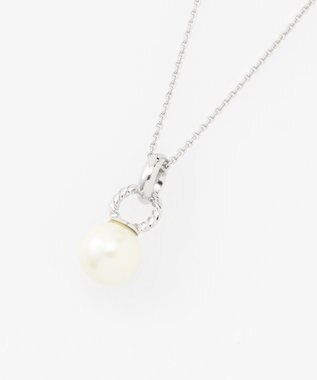 J.PRESS LADIES リングデザインパール ネックレス シルバー系
