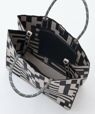 TRICOTE MOSAIC PATTERN PAPER BAG／モザイク柄ペーパーバッグ 99BLACK