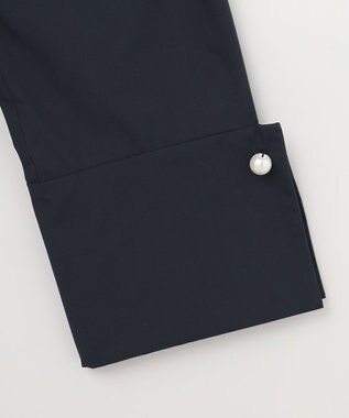 #Newans 【セレモニーにも】パールボタンビッグシャツ ネイビー系