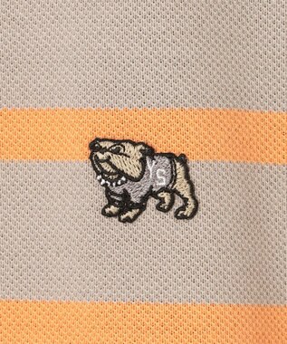 J.PRESS YORK STREET 【UNISEX】鹿の子ボーダー ワンポイントポロシャツ ベージュ系1