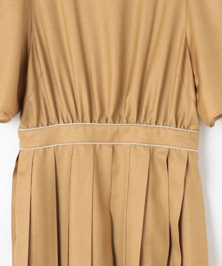 #Newans 〈花乃まりあさんコラボ〉ワイドプリーツワンピース ブラウン