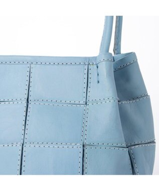 UNBILLION 【訳あり商品】ピークスピーク PEAKSPEAK / 牛革パッチワーク・フラップトートS サックスブルー