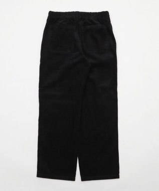 WEGO 【ユニセックス着用ITEM/ウエストゴム/SMLサイズ展開】コーデュロイイージーストレートパンツ ブラック