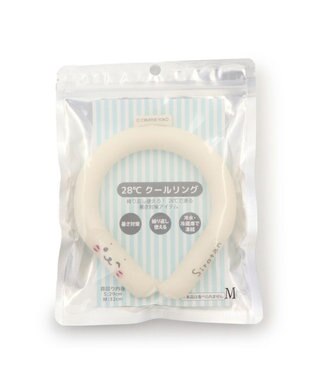 Mother garden しろたん 28℃クールリング 《顔ぼん柄》 【Mサイズ 】 ホワイト