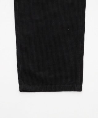 WEGO 【ユニセックス着用ITEM/ウエストゴム/SMLサイズ展開】コーデュロイイージーストレートパンツ ブラック