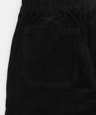 WEGO 【ユニセックス着用ITEM/ウエストゴム/SMLサイズ展開】コーデュロイイージーストレートパンツ ブラック