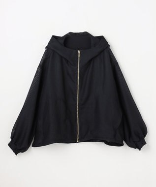 ANY L メッシュブルゾン ブラック