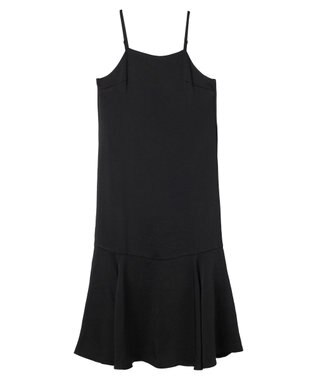 earth music&ecology サテンキャミワンピース Black