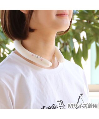 Mother garden しろたん 28℃クールリング 《顔ぼん柄》 【Mサイズ 】 ホワイト