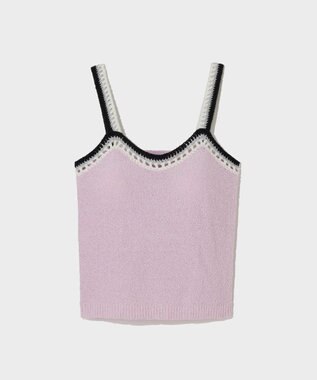 GRACE CONTINENTAL ツイーディーニットキャミ ピンク