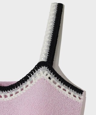 GRACE CONTINENTAL ツイーディーニットキャミ ピンク